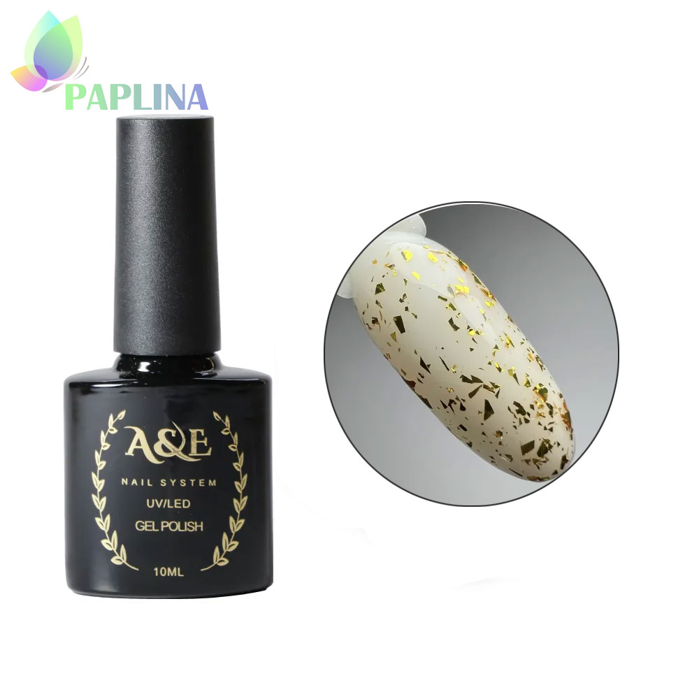 خرید و قیمت تاپ ژل کاشت ناخن پلاتینیوم طلایی ای اند ای A&E