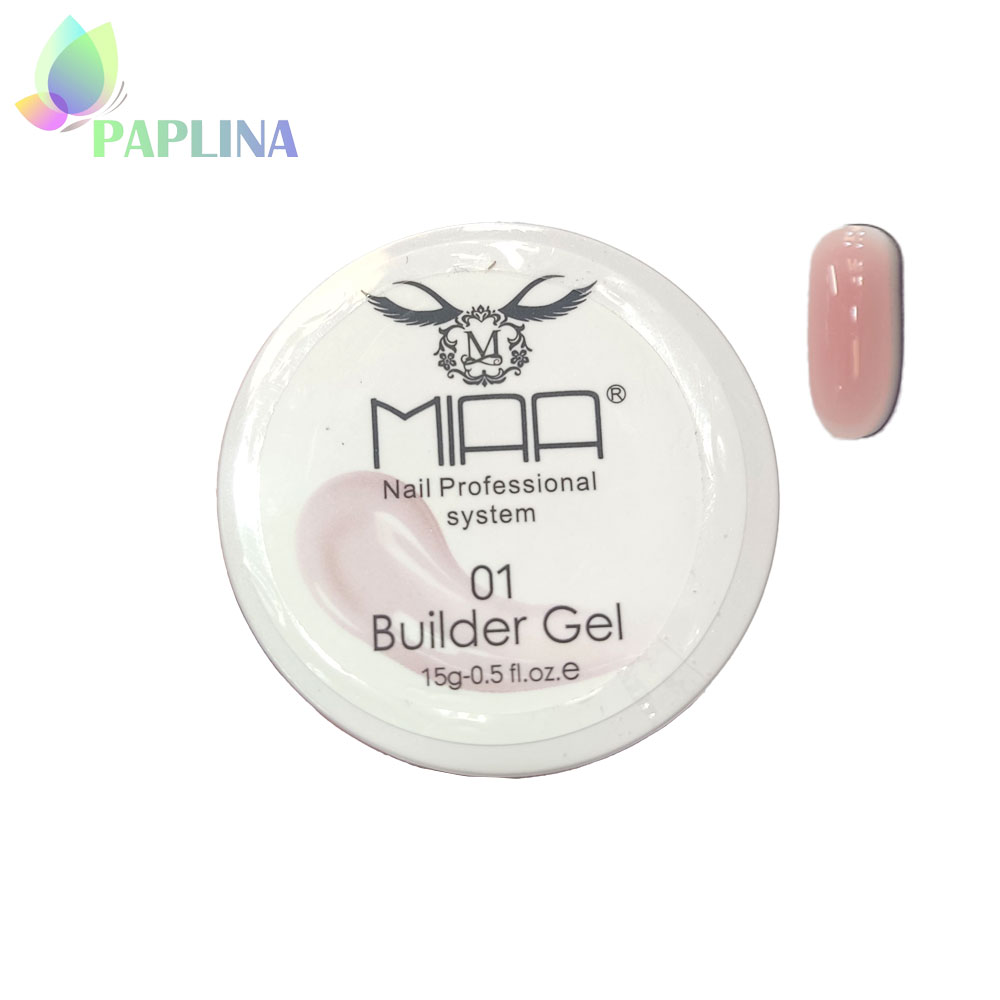 خرید بیلدر ژل کاشت ناخن میا کد01 MIAA 15g با قیمت رقابتی از پاپلینا