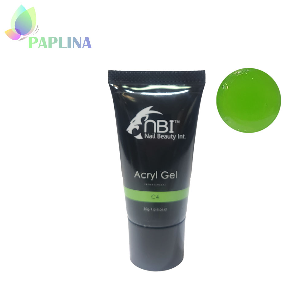 خرید پلی ژل کاشت ناخن c4 سبز 30g ان بی آی NBI با قیمت رقابتی از پاپلینا