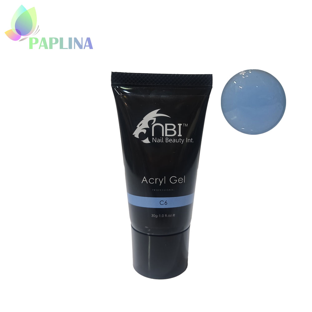 خرید پلی ژل کاشت ناخن c6 آبی 30g ان بی آی NBI با قیمت رقابتی از پاپلینا