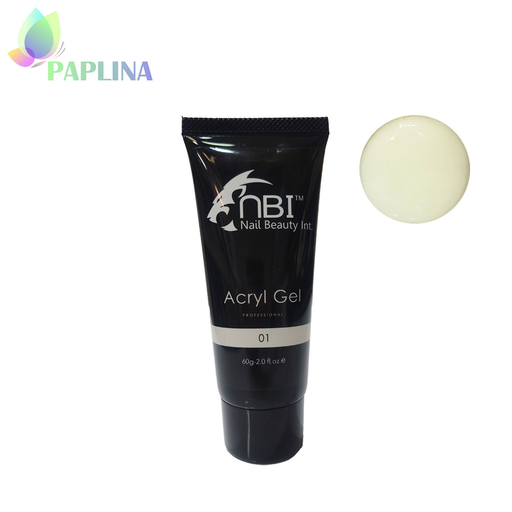 خرید پلی ژل کاشت ناخن کد01 میلکی 60g ان بی آی NBI با قیمت رقابتی از پاپلینا