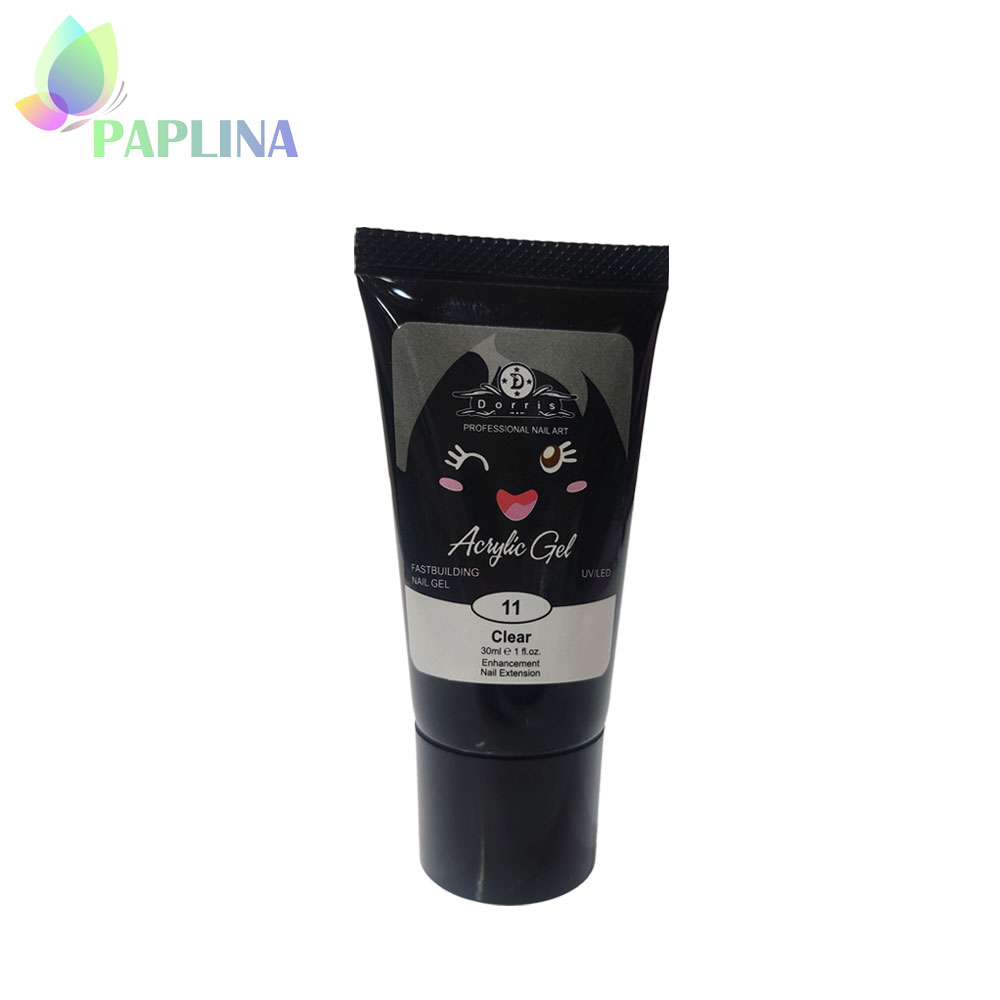 خرید پلی ژل ناخن 30میل کد11 CLEAR دوریس DORRIS با قیمت رقابتی از پاپلینا
