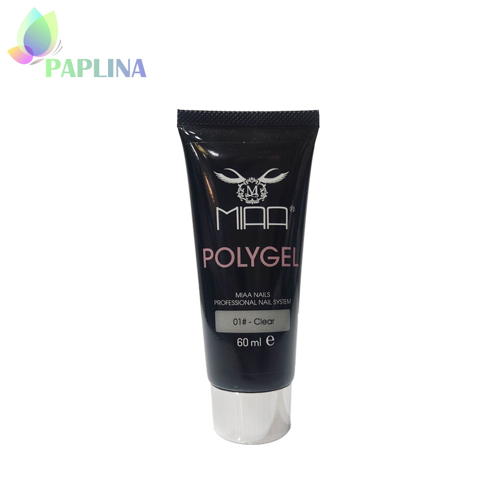 خرید پلی ژل ناخن 60میل کد01 کلییر میا MIAA با قیمت رقابتی از پاپلینا