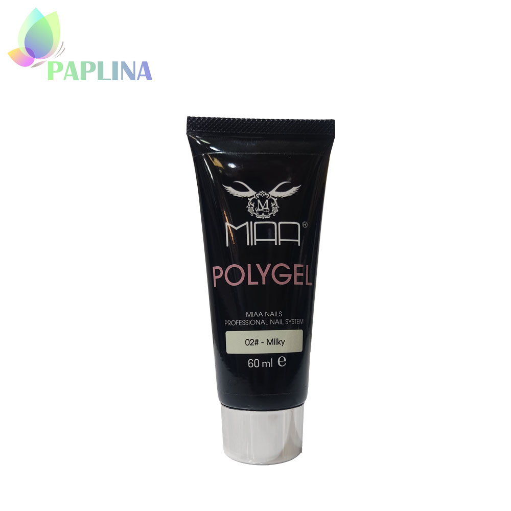 خرید پلی ژل ناخن 60میل کد02 milky میا MIAA با قیمت رقابتی از پاپلینا